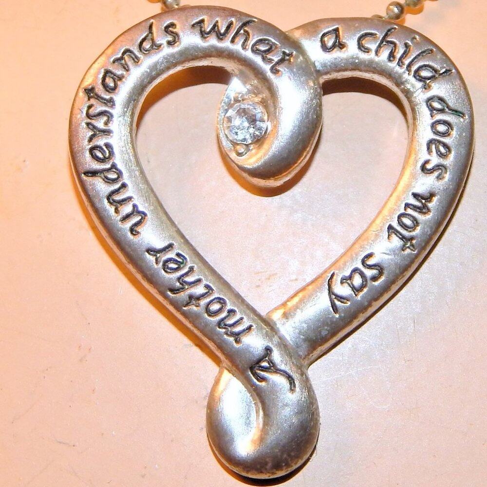 A Mother  Understands Heart Necklace